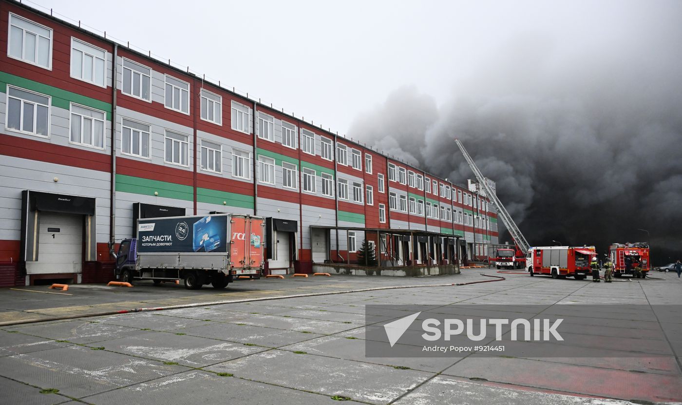 Russia Warehouse Fire