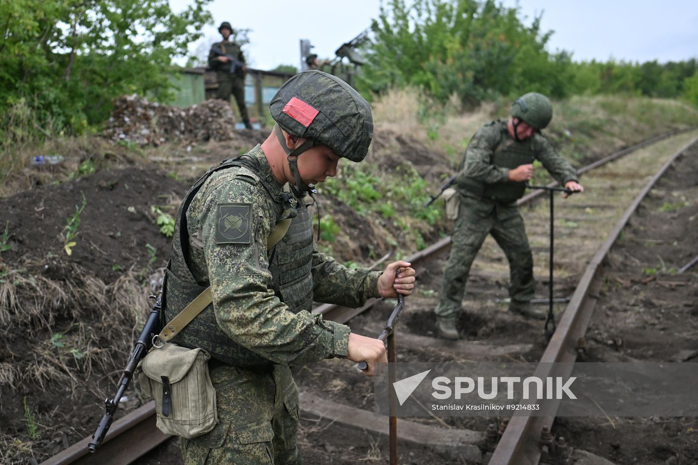 Russia Ukraine Military Operation Railway Troops