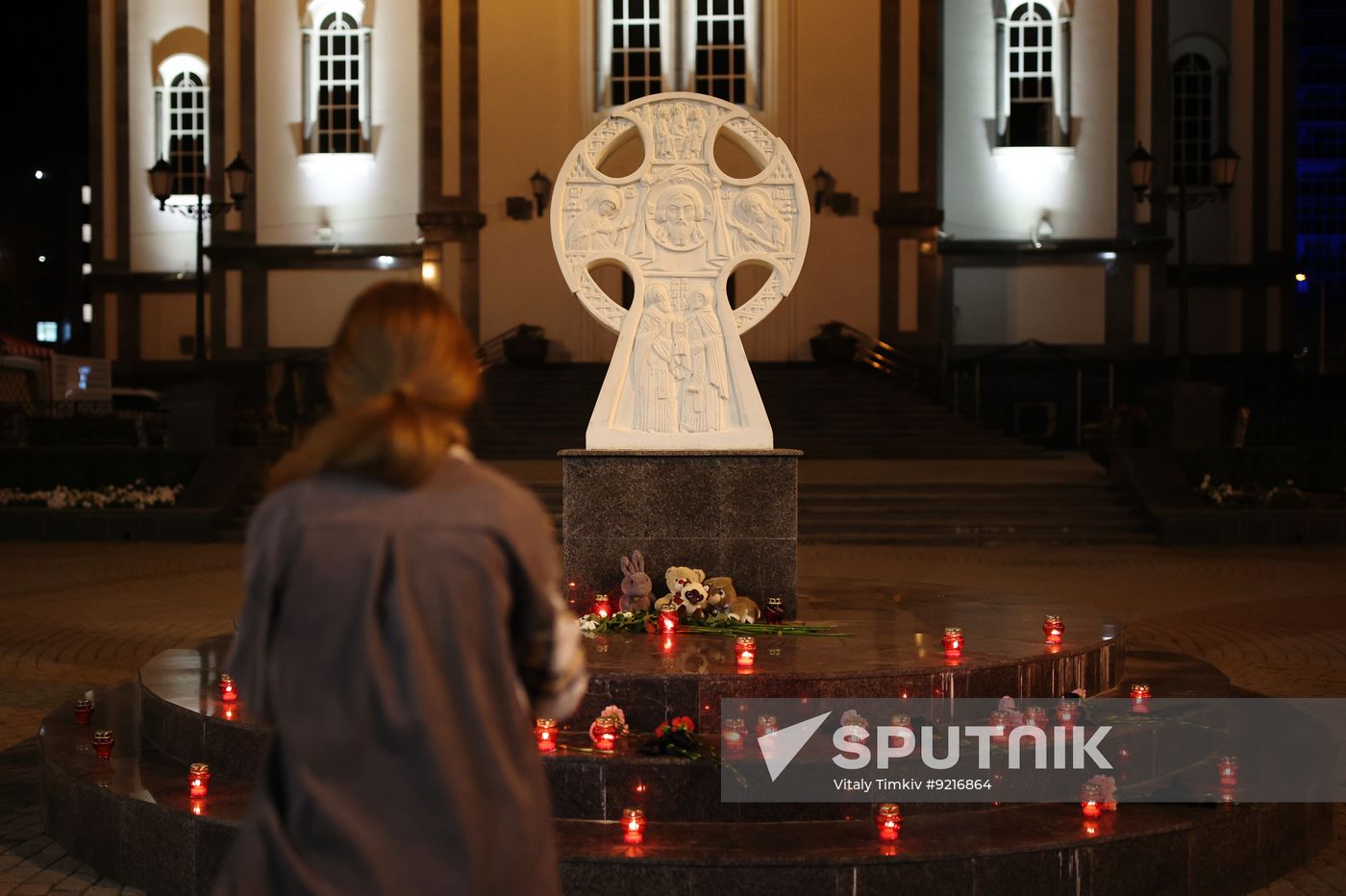 Russia Ukraine Drone Attack Makeshift Memorial