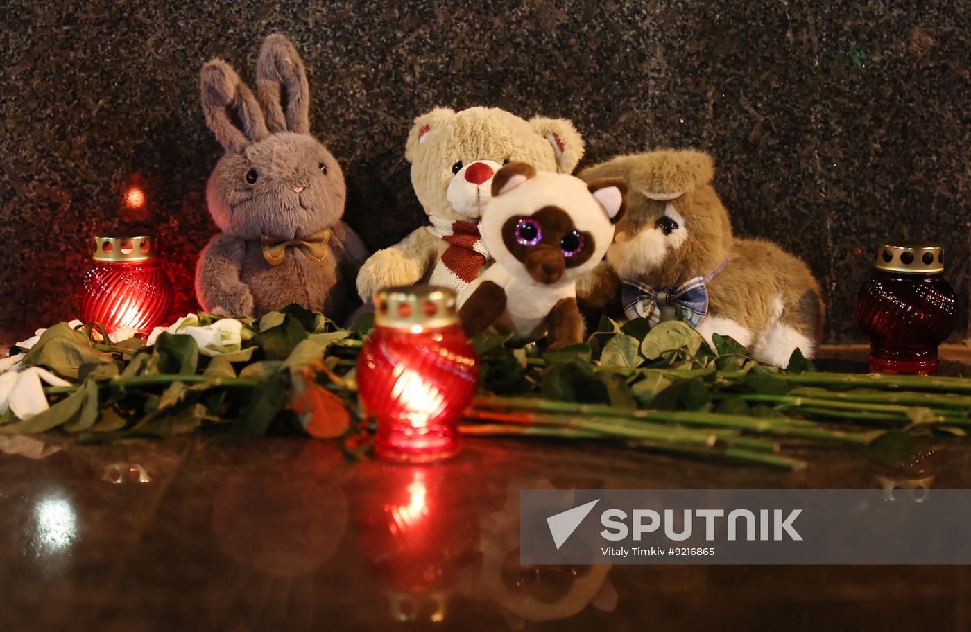Russia Ukraine Drone Attack Makeshift Memorial