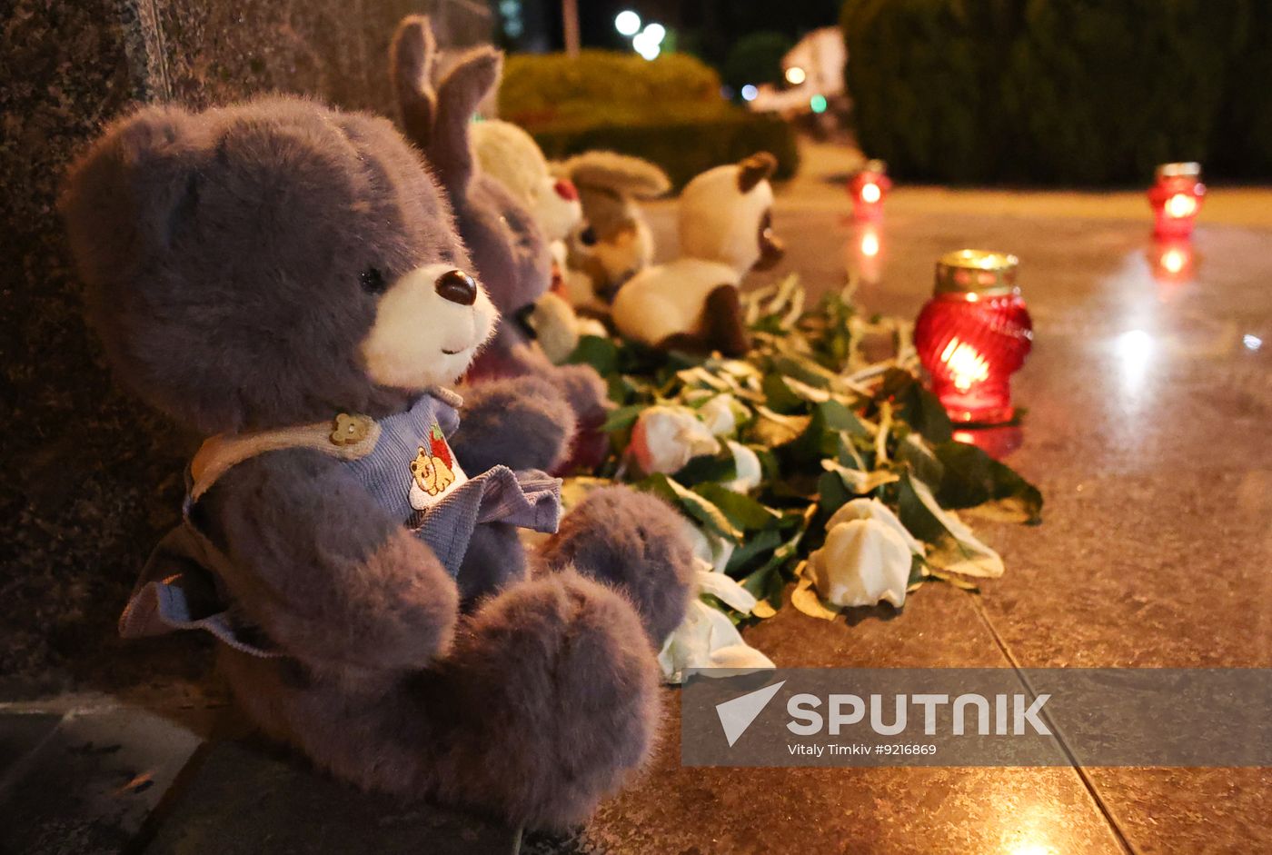 Russia Ukraine Drone Attack Makeshift Memorial