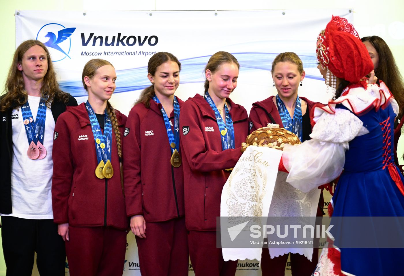 Russia European Aquatics Championships Team Arrival