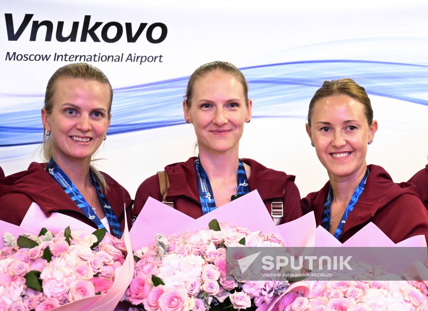 Russia European Aquatics Championships Team Arrival