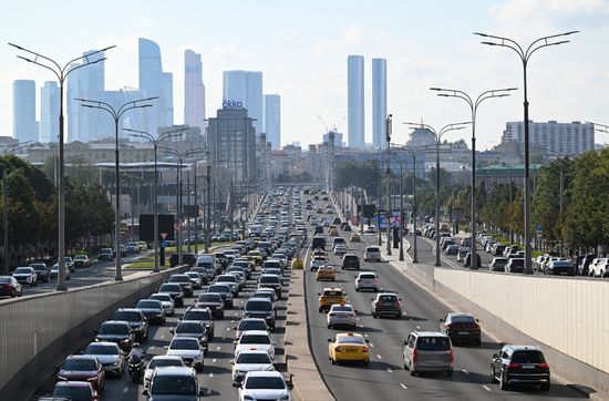 Russia Moscow Traffic