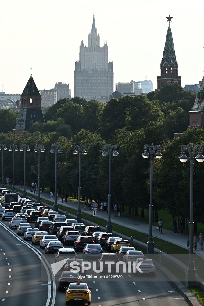 Russia Moscow Traffic