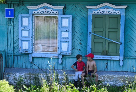 Russia Siberia Wooden Housing