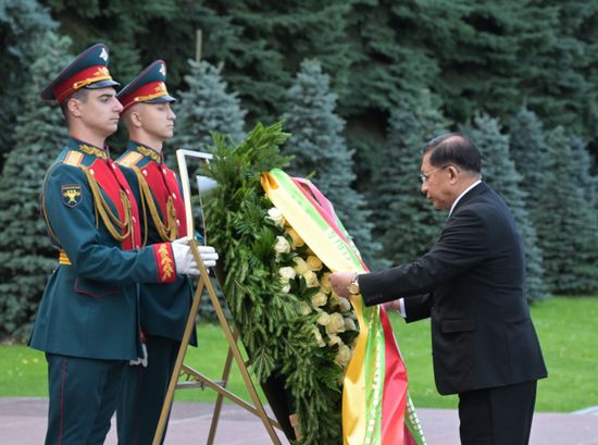 Russia Myanmar Wreath Laying