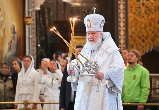 Russia Religion Patriarch Transfiguration Feast