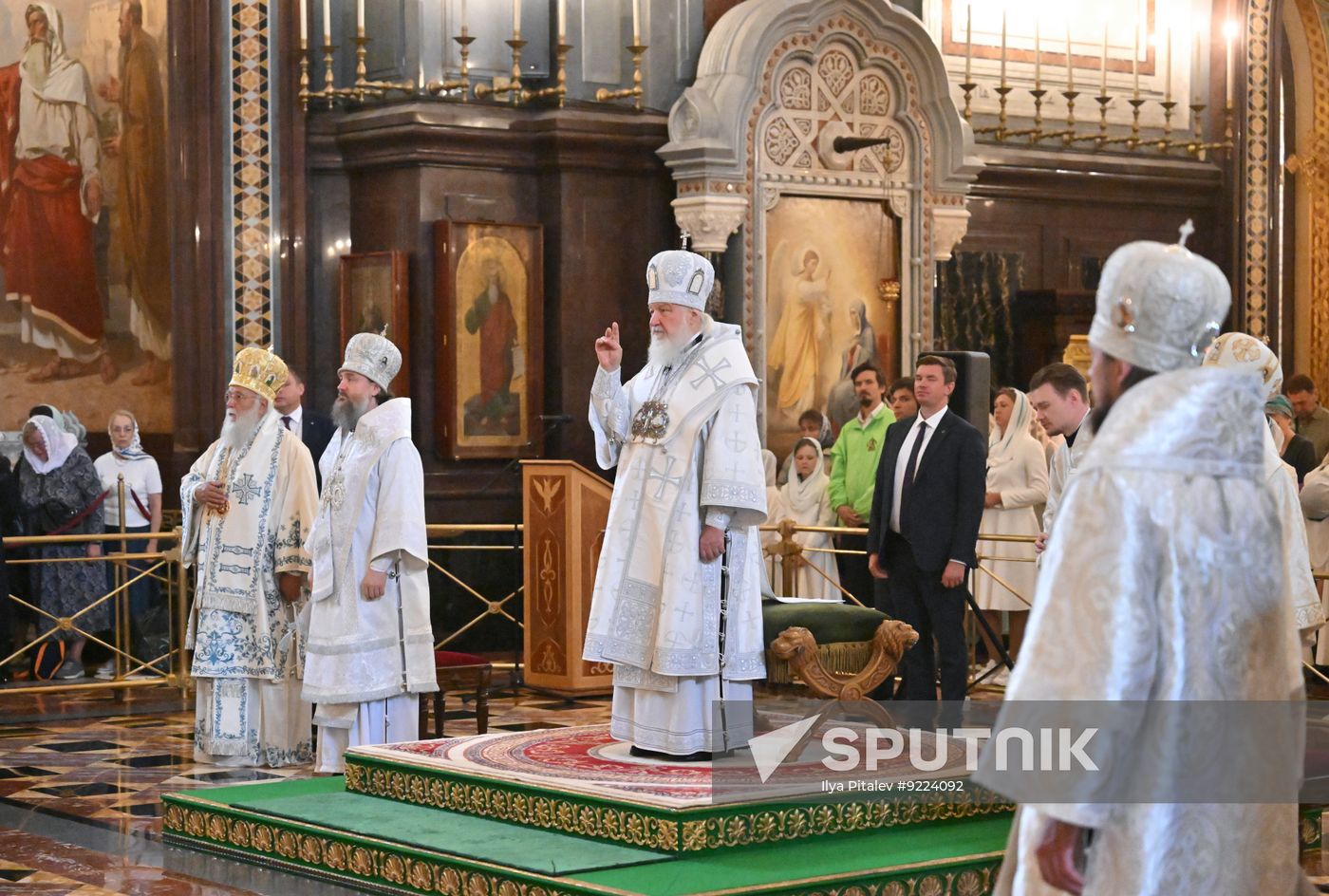 Russia Religion Patriarch Transfiguration Feast