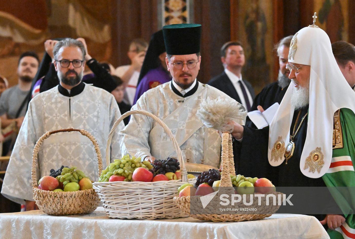 Russia Religion Patriarch Transfiguration Feast