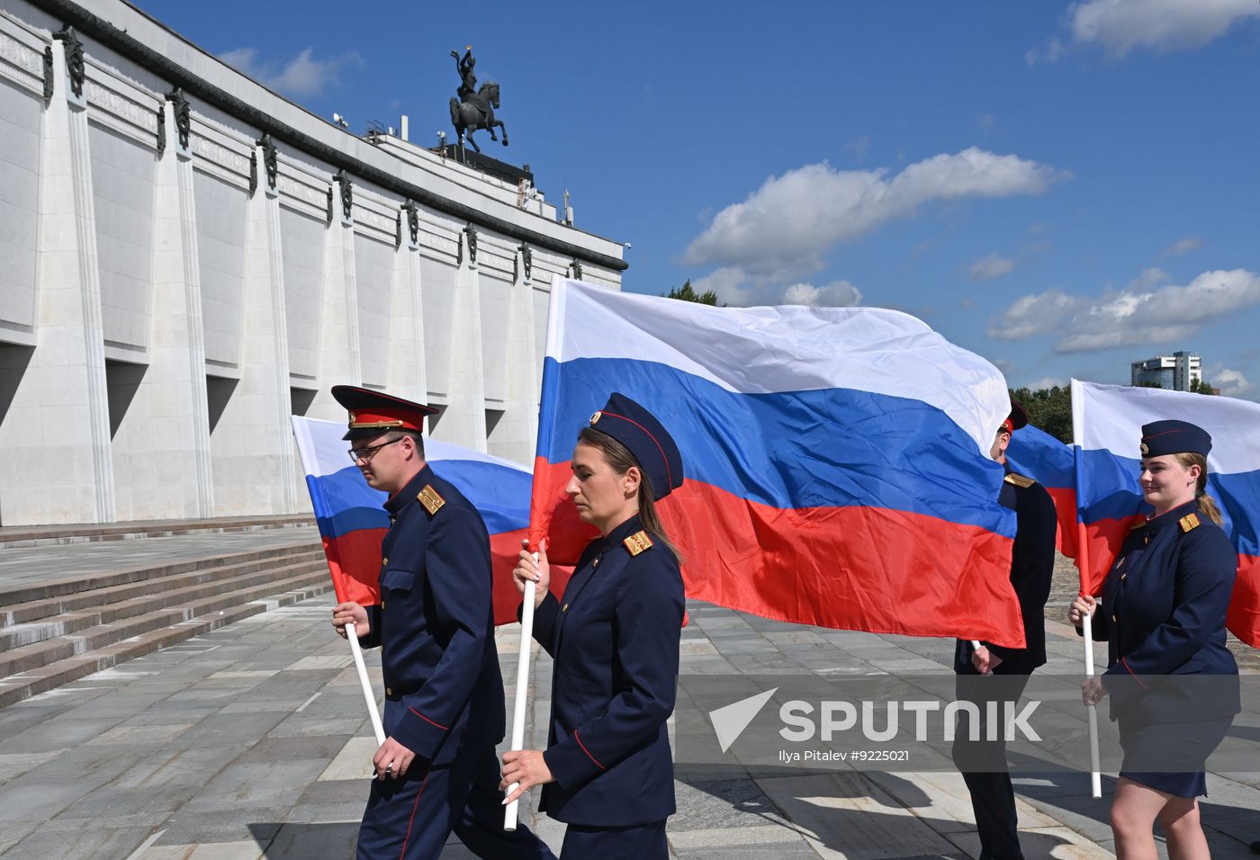 Russia National Flag Day Preparations
