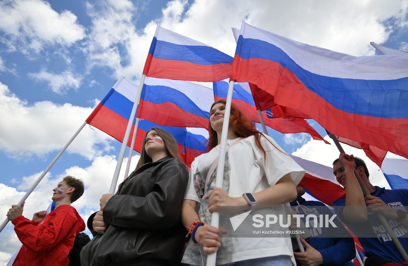 Russia National Flag Day Preparations
