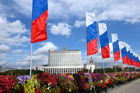 Russia National Flag Day Preparations