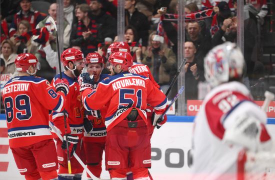 Russia Ice Hockey Kontinental League CSKA - Lokomotiv