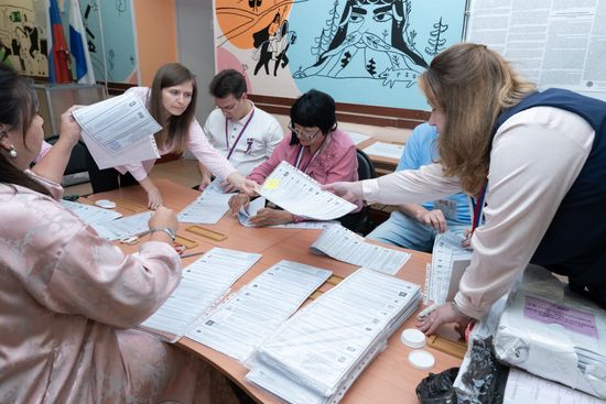 Russia Parliamentary Election Vote Counting