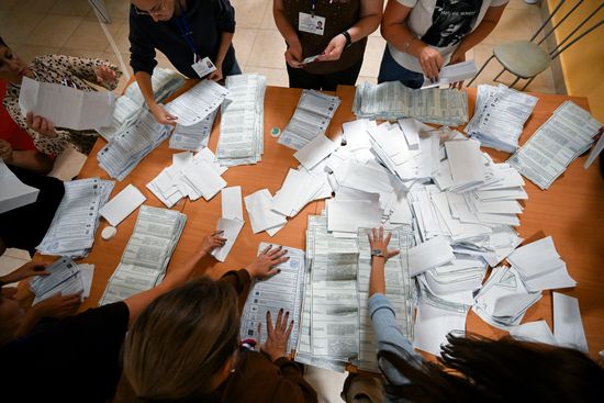 Russia Parliamentary Election Vote Counting