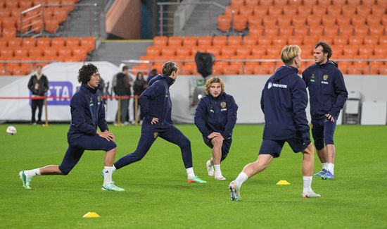 Russia Soccer Friendly Russia Training