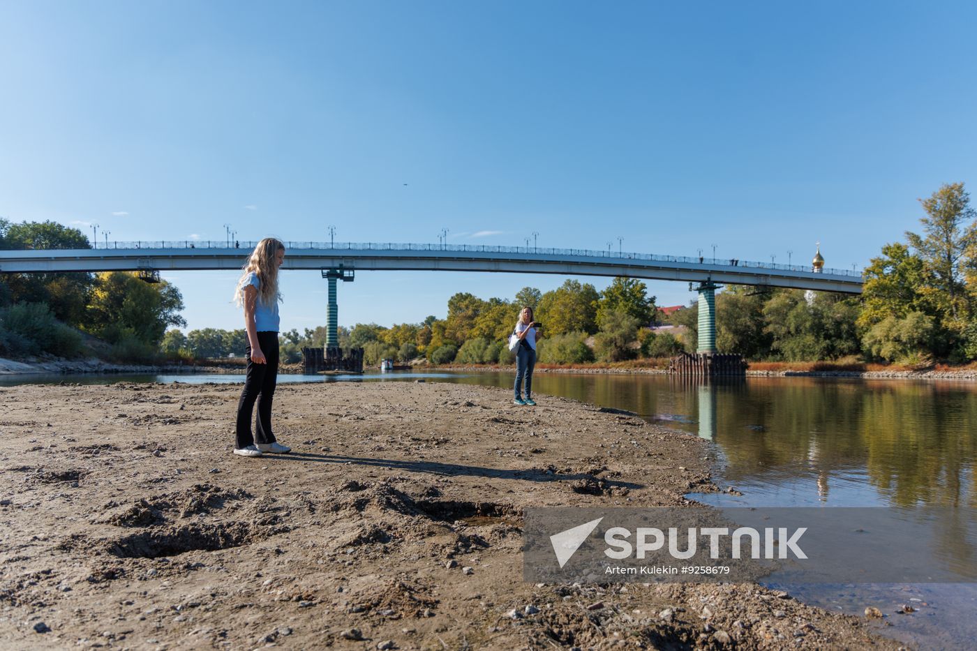 Moldova Transnistria Dniester River Low Water