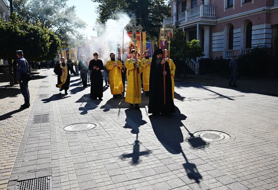 Russia Religion St Luke Relics Transfer