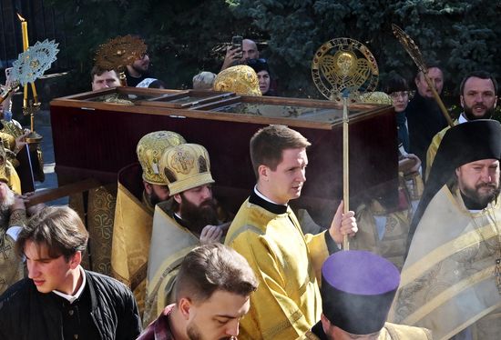Russia Religion St Luke Relics Transfer