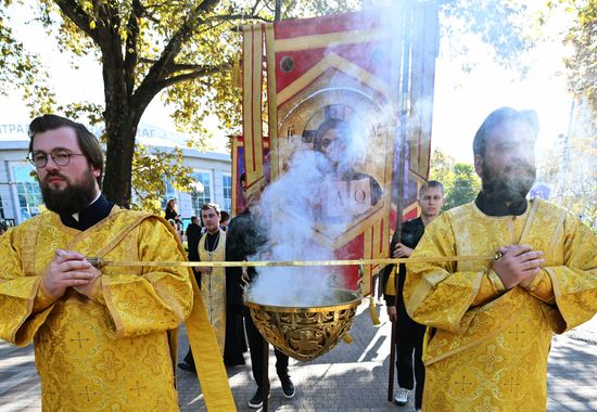 Russia Religion St Luke Relics Transfer