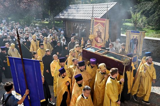 Russia Religion St Luke Relics Transfer