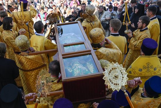 Russia Religion St Luke Relics Transfer