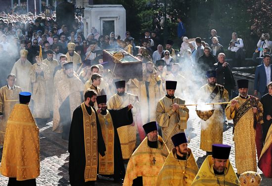 Russia Religion St Luke Relics Transfer