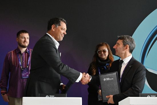 The 2nd Global Digital Forum. The ceremony to sign a Memorandum on Accession to the State Digital Sovereignty Index of the ANO Center for Global IT-Cooperation (Russia) and on Cooperation for Its Development with Agile Dynamics (UAE). From left, front row: Paul Lalovich, Managing Partner at Agile Dynamics (UAE); Vadim Glushchenko, Director, ANO Center for Global IT Cooperation (Russia). Location: Russia, Moscow. Author: Maksim Blinov/Sputnik. Global Digital Forum 2026. Signing ceremonies