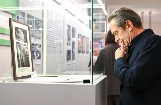 Russia Actor Yevstigneyev Birth Anniversary Exhibition