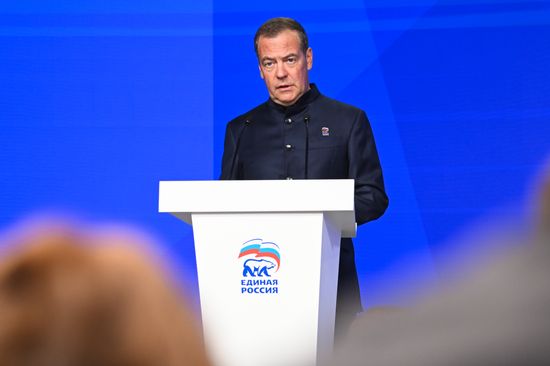 Russia Medvedev UR Party Primary Organisations Council