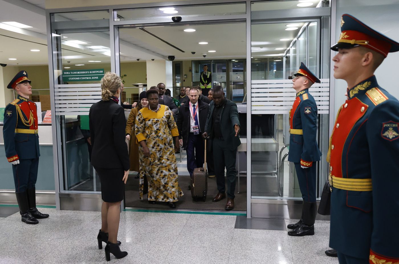 Vice President of Uganda Jessica Rose Epel Alupo arrives in Moscow