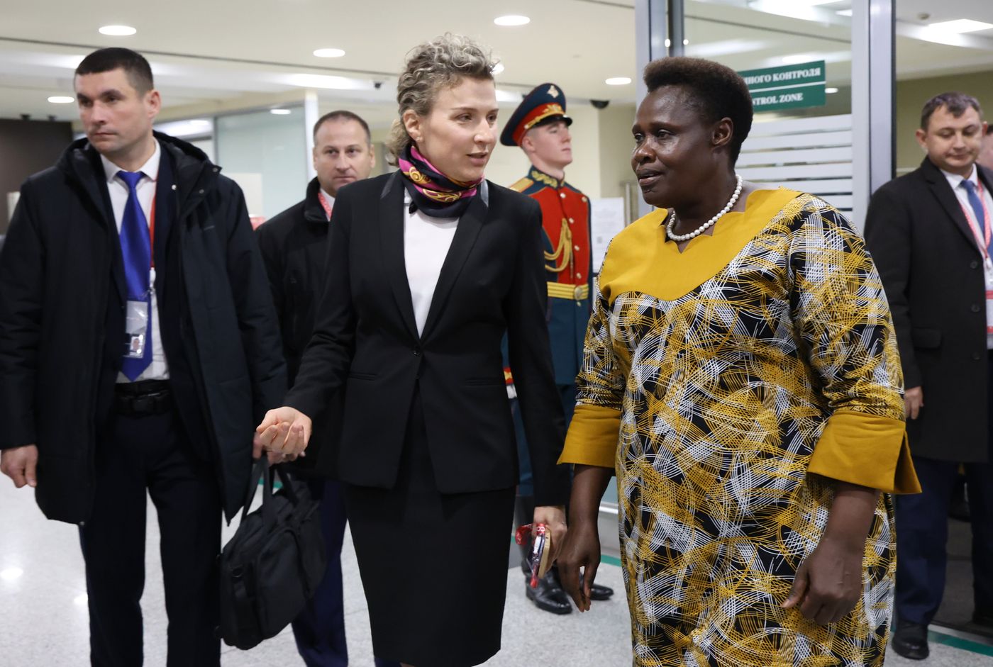 Vice President of Uganda Jessica Rose Epel Alupo arrives in Moscow