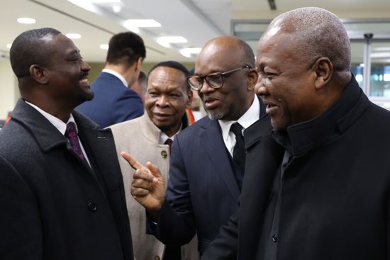President of the Republic of Ghana John Dramani Mahama arrives in Moscow