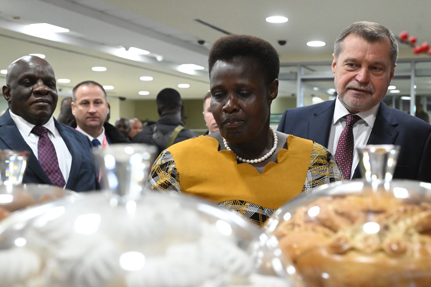 Vice President of Uganda Jessica Rose Epel Alupo arrives in Moscow