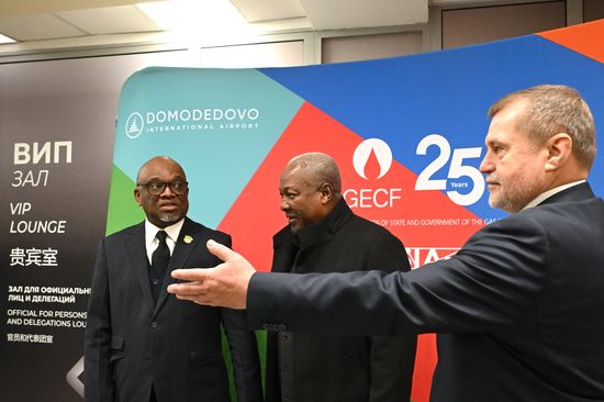 President of the Republic of Ghana John Dramani Mahama arrives in Moscow