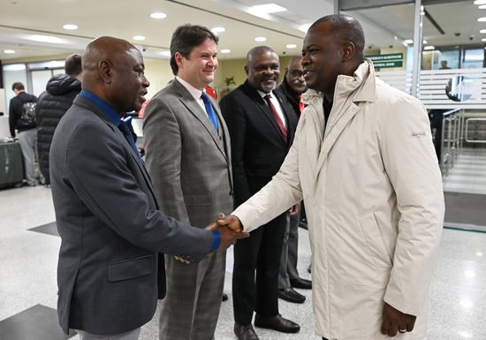 Angolan Minister of State Dionisio Manuel da Fonseca arrives in Moscow