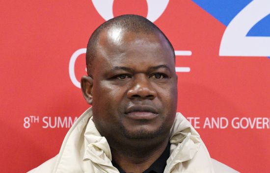 Angolan Minister of State Dionisio Manuel da Fonseca arrives in Moscow