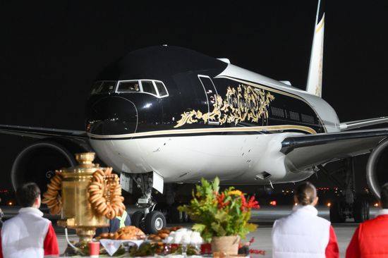 President of Equatorial Guinea Teodoro Obiang Nguema Mbasogo arrives in Moscow