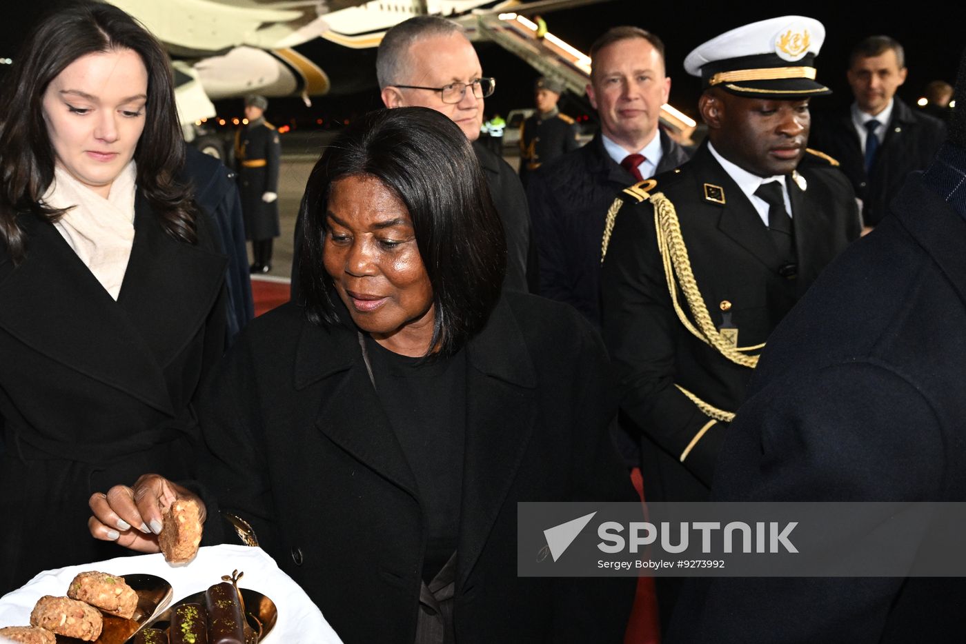 President of Equatorial Guinea Teodoro Obiang Nguema Mbasogo arrives in Moscow