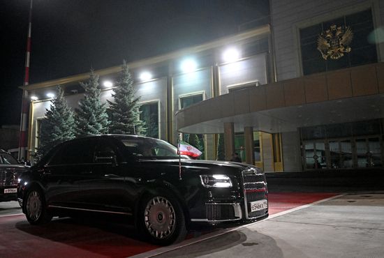 President of the Islamic Republic of Iran Masoud Pezeshkian arrives in Moscow