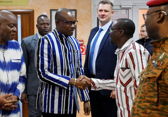 Prime Minister of Burkina Faso Rimtalba Jean Emmanuel Ouedraogo arrives in Moscow