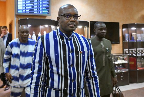 Prime Minister of Burkina Faso Rimtalba Jean Emmanuel Ouedraogo arrives in Moscow