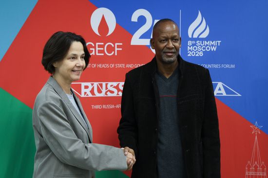 Executive Secretary of the Southern African Development Community Elias Magosi arrives in Moscow