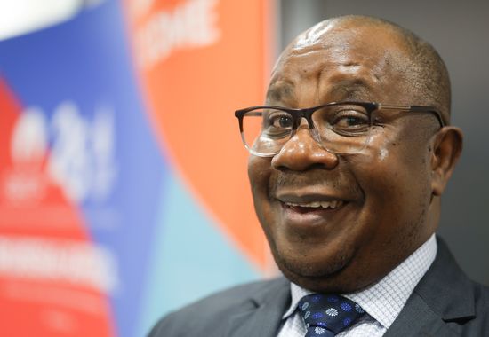 Chair of the Commission of the Economic Community of Central African States Ezechiel Nibigira arrives in Moscow