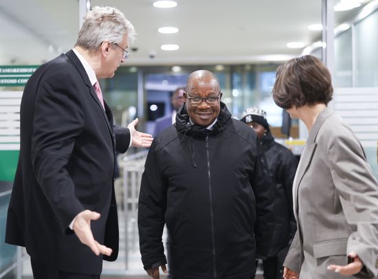 Chair of the Commission of the Economic Community of Central African States Ezechiel Nibigira arrives in Moscow
