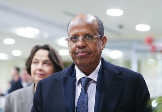 Chair of the African Union Commission Mahmoud Ali Youssouf arrives in Moscow