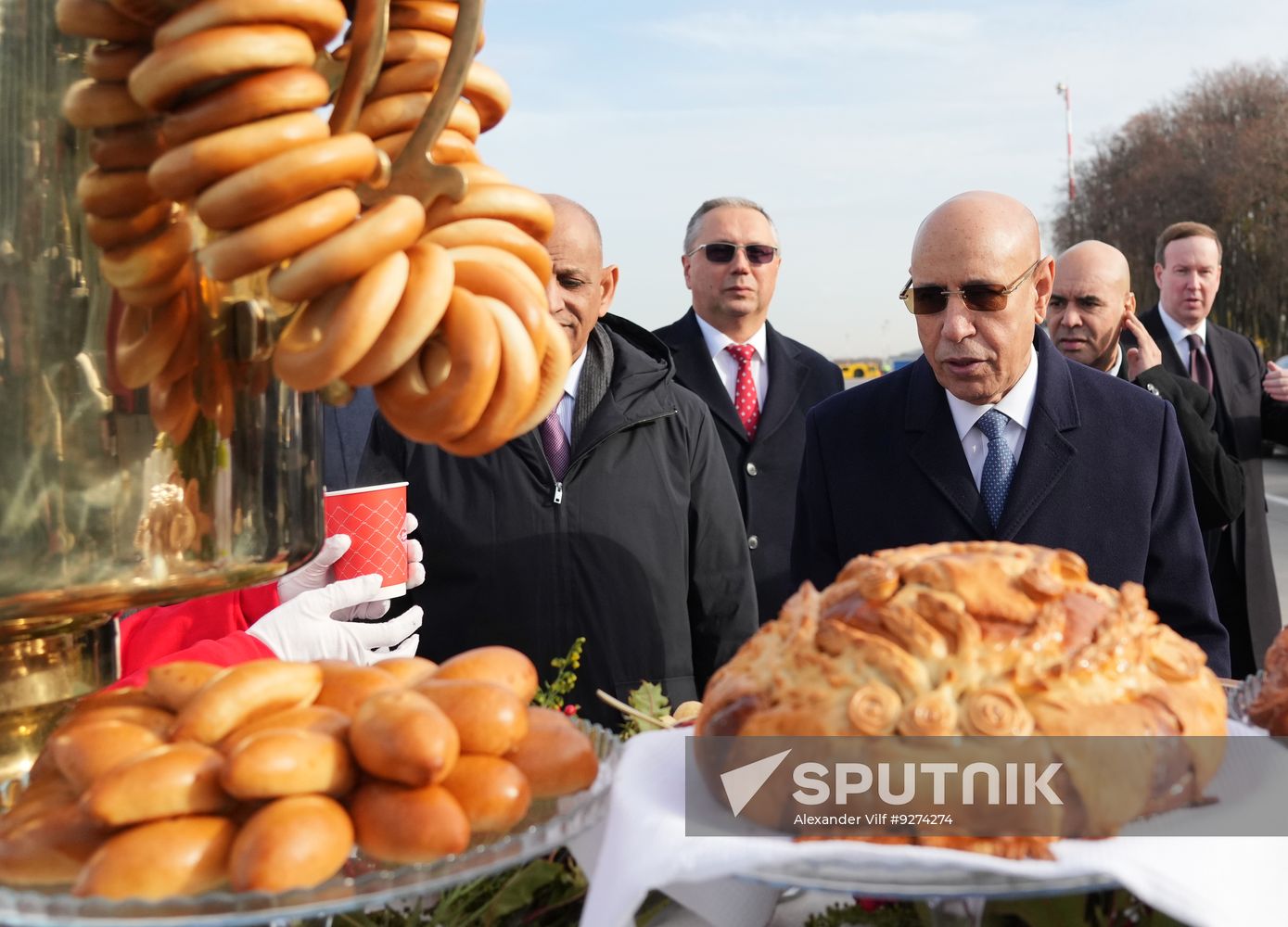 President of the Islamic Republic of Mauretania Mohamed Ould Sheikh El-Ghazouani arrives in Moscow