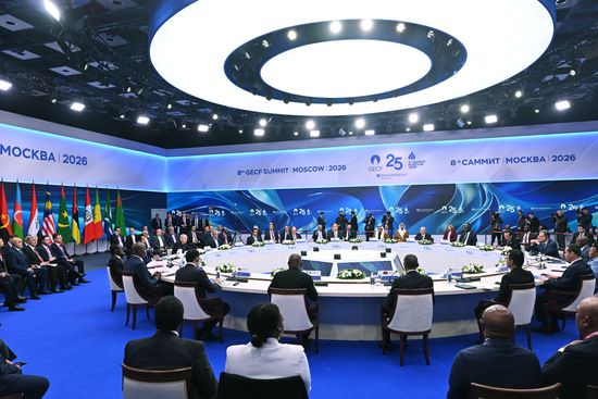 The plenary session of the 8th Summit of the Gas Exporting Countries Forum in Moscow. Location: Russia, Moscow. Author: Maksim Bogodvid/Sputnik. GECF Summit. Plenary session