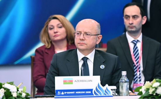 Minister of Energy of Azerbaijan Parviz Shahbazov takes part in the plenary session of the 8th Summit of the Gas Exporting Countries Forum in Moscow. Location: Russia, Moscow. Author: Maksim Bogodvid/Sputnik. GECF Summit. Plenary session